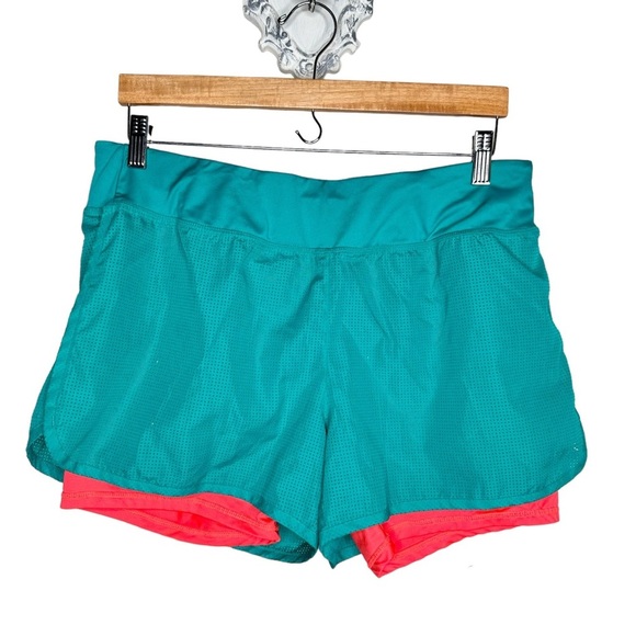 Danskin athletic / running shorts with spandex shorts layer underneath - Picture 1 of 7